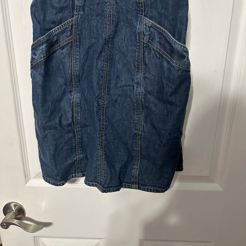 Japna Dark Blue Denim Mini Dress - Picture 3 of 15